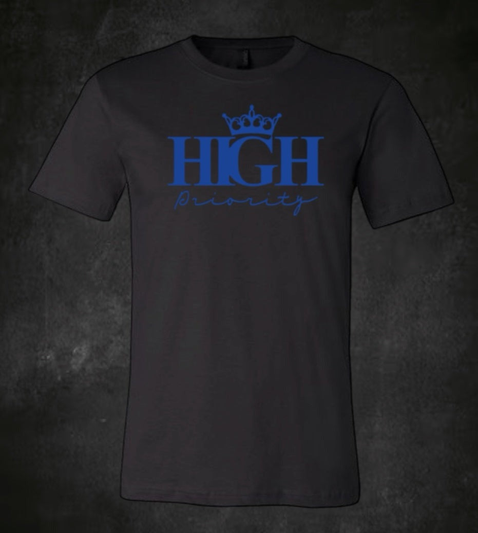 Black Tee Royal Blue