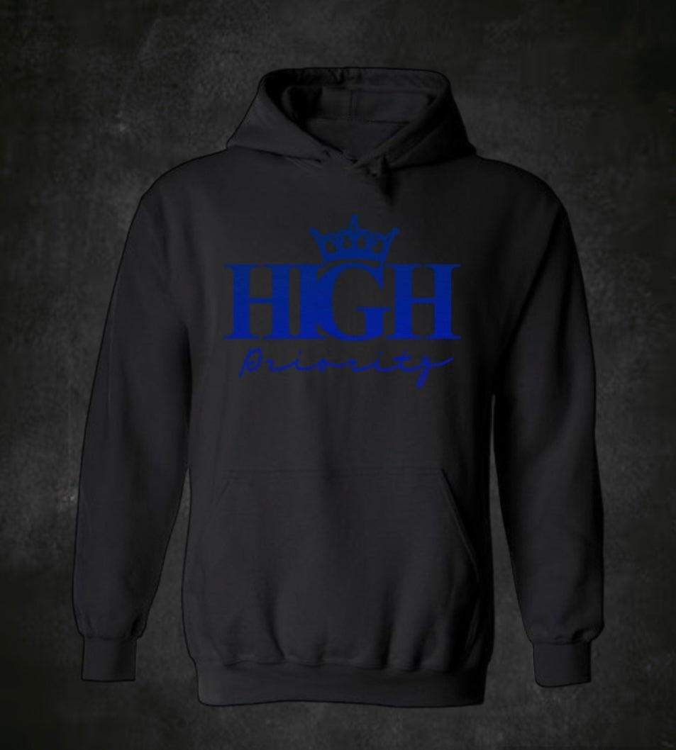 Black Hoodie Royal Blue