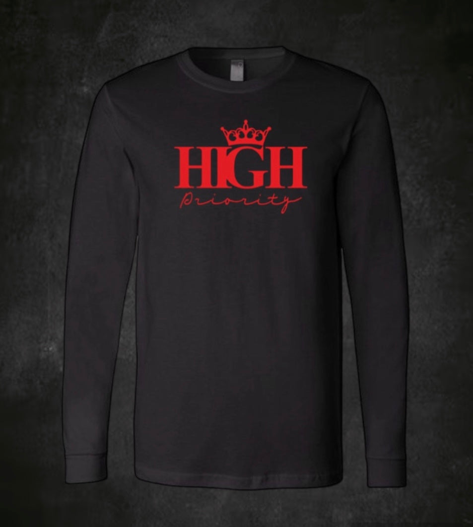 Black Long Sleeve Red