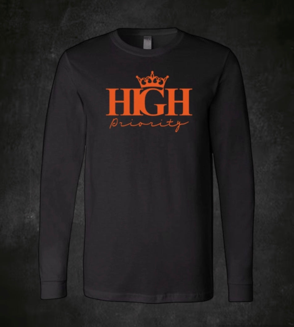 Black Long Sleeve Orange