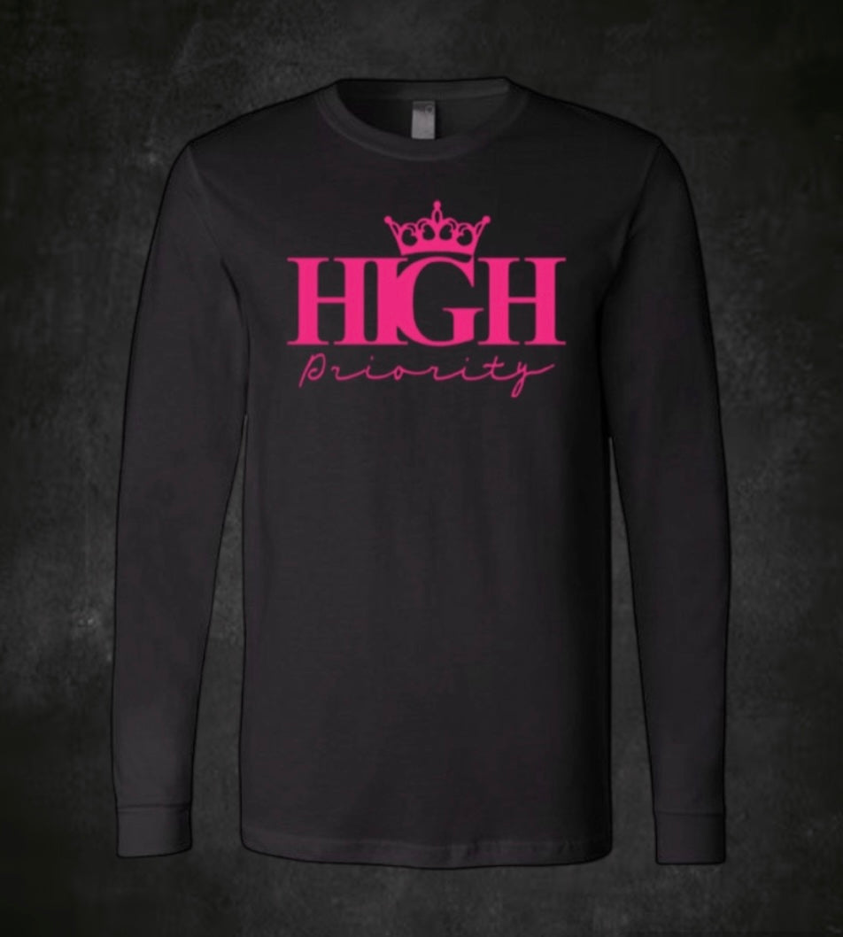 Black Long Sleeve Pink