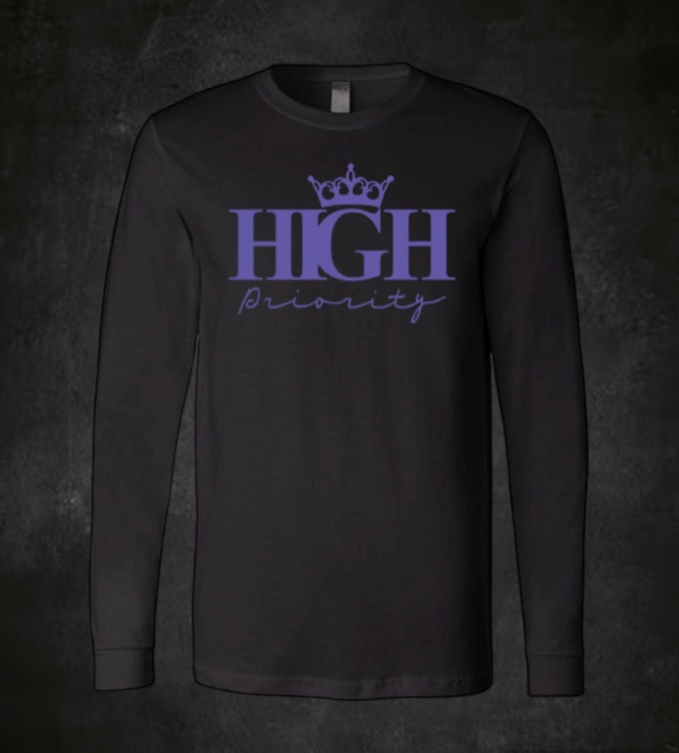 Black Long Sleeve Purple