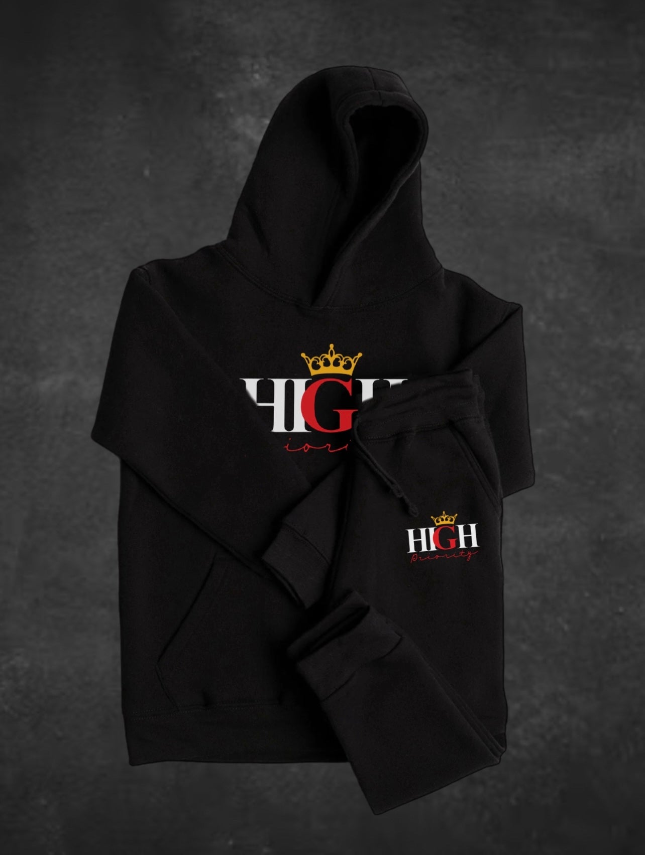 Kid Signature Sweatsuit-Black