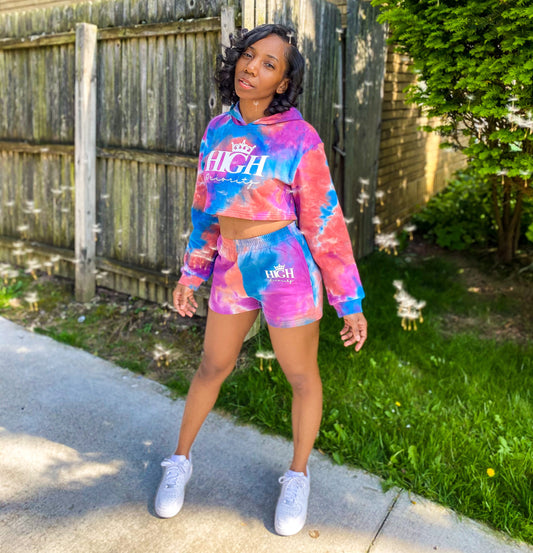 Mya Tie Dye Purple Set