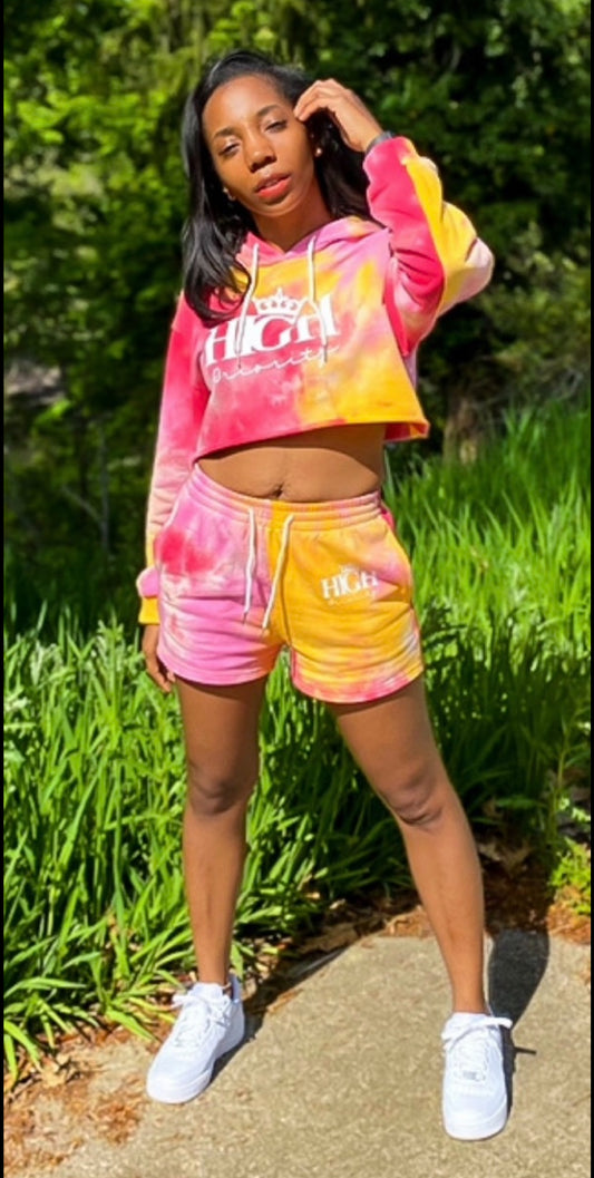Mya Tie Dye Pink Set