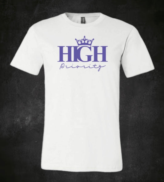 White Tee Purple