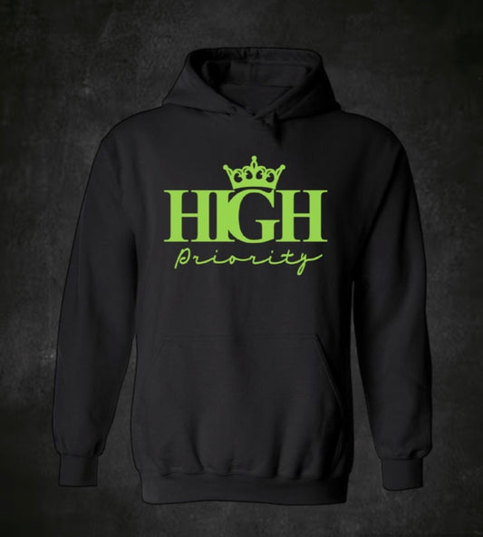 Black Hoodie Lime