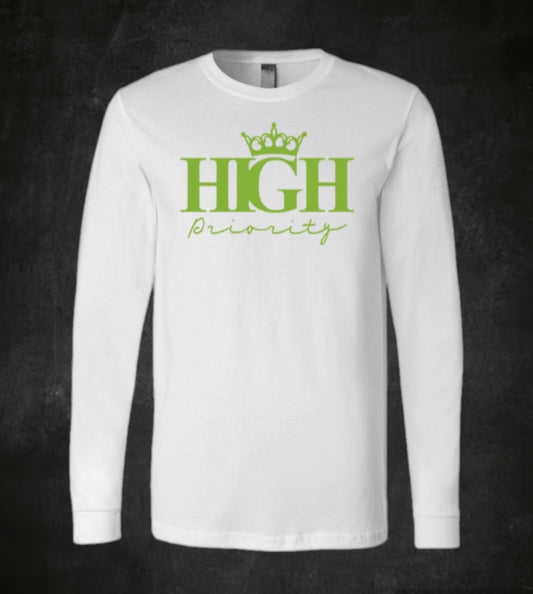 White Long Sleeve Lime
